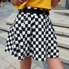 Checkered Pleated Skirt-Skirts-Arimonz-Arimonz