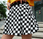 Checkered Pleated Skirt-Skirts-Arimonz-Arimonz