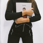 Chic Zipper Fold Pants-Pants-Arimonz-Arimonz