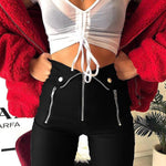 Chic Zipper Fold Pants-Pants-Arimonz-Arimonz