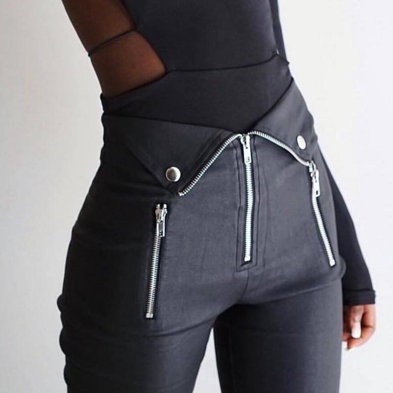 Chic Zipper Fold Pants-Pants-Arimonz-Arimonz