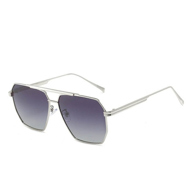 Classic Design Brand Sunglasses for Women Square Polarized Sun Glasses-Sunglasses-Arimonz-Silver Grey-Gold-Arimonz