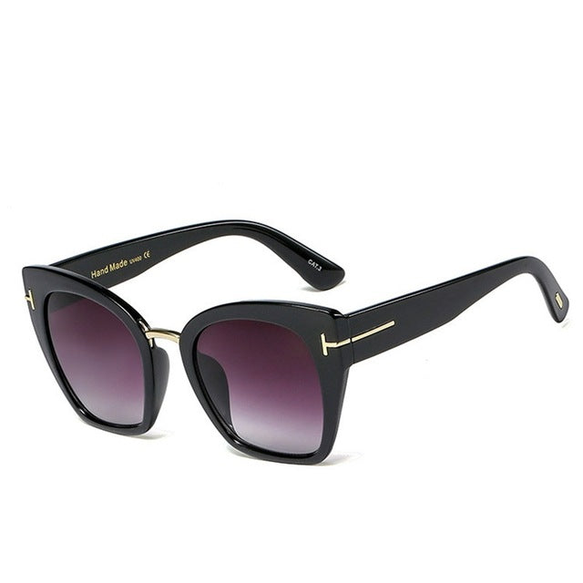 Classic Design Cat Eye Shades Sunglasses Women Sun Glasses for Woman-Sunglasses-Arimonz-Black Grey-Arimonz