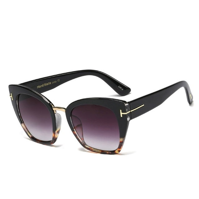 Classic Design Cat Eye Shades Sunglasses Women Sun Glasses for Woman-Sunglasses-Arimonz-Black Leopard Grey-Arimonz