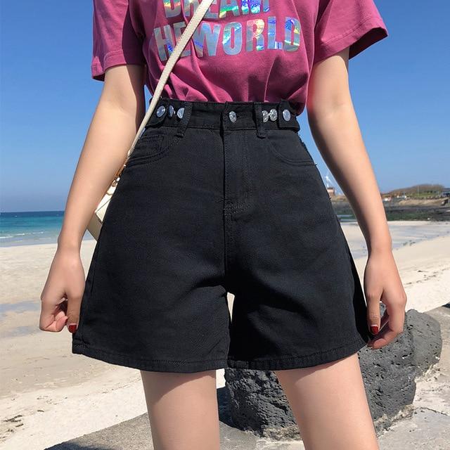 Classic High Waist Denim Short-Denim Shorts-Arimonz-Arimonz