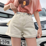 Classic High Waist Denim Short-Denim Shorts-Arimonz-Arimonz