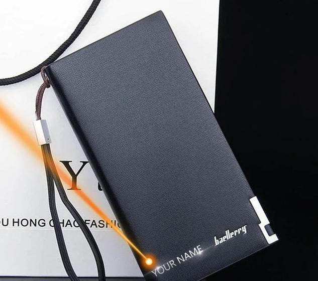 Classic Long Style Card Holder-Handbags-Arimonz-Black Name Engrave-Arimonz