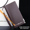 Classic Long Style Card Holder-Handbags-Arimonz-Brown Name Engrave-Arimonz