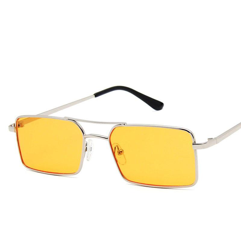 Classic Retro Sunglasses for Women Rectangle Sunglasses-Sunglasses-Arimonz-Orange-Arimonz