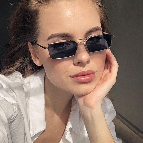 Classic Retro Sunglasses for Women Rectangle Sunglasses-Sunglasses-Arimonz-Arimonz