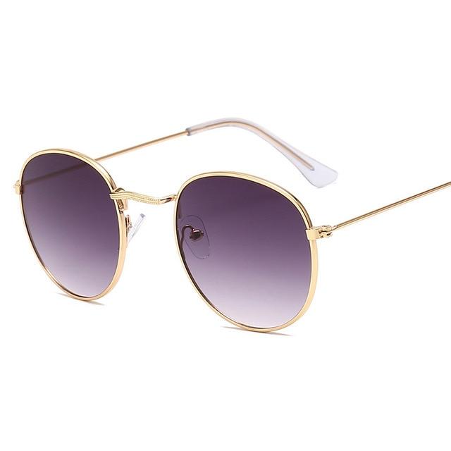 Classic Round Sunglasses-Sunglasses-Arimonz-Gold Gradient Gray-Arimonz