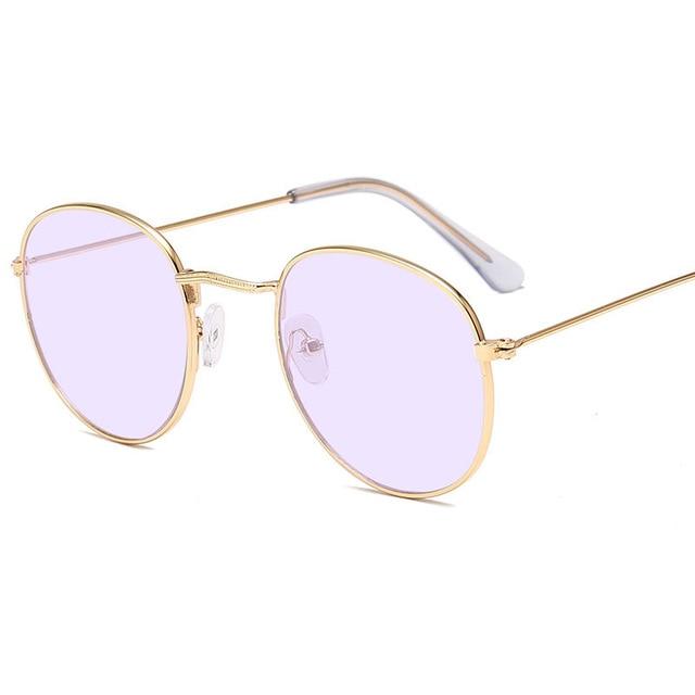 Classic Round Sunglasses-Sunglasses-Arimonz-Gold Ocean Purple-Arimonz