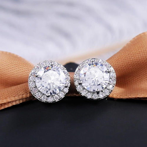 Classic Round Women's Stud Earring Fashionable Women Jewelry-Earrings-Arimonz-Arimonz