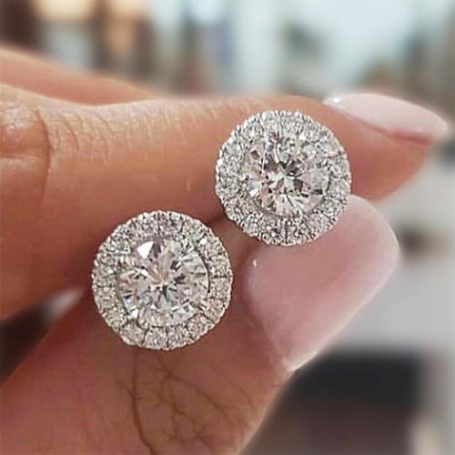 Classic Round Women's Stud Earring Fashionable Women Jewelry-Earrings-Arimonz-Arimonz
