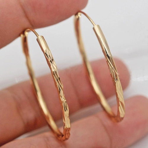 Classic Simple Hoop Earring for Women Geometric Pattern Jewelry-Earrings-Arimonz-Arimonz