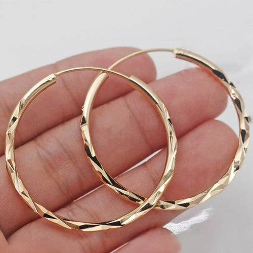 Classic Simple Hoop Earring for Women Geometric Pattern Jewelry-Earrings-Arimonz-Arimonz