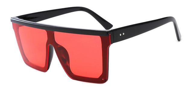 Classic Square Sunglasses-Sunglasses-Arimonz-Clear Red-Arimonz