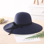 Classic Summer Straw Hat-Hats-Arimonz-Navy blue-Arimonz