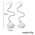 Cloud Shape Dangling Earrings-Drop Earrings-Arimonz-Arimonz
