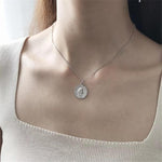 Coin Round Beautiful Pendant Necklace Creative Personality Women Necklace-Necklaces-Arimonz-Arimonz