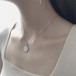 Coin Round Beautiful Pendant Necklace Creative Personality Women Necklace-Necklaces-Arimonz-Arimonz