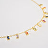 Colorful Charms Rainbow Chain Choker Necklace Women Fine Jewelry-Necklaces-Arimonz-Arimonz