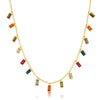 Colorful Charms Rainbow Chain Choker Necklace Women Fine Jewelry-Necklaces-Arimonz-Arimonz