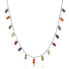 Colorful Charms Rainbow Chain Choker Necklace Women Fine Jewelry-Necklaces-Arimonz-Silver-Arimonz