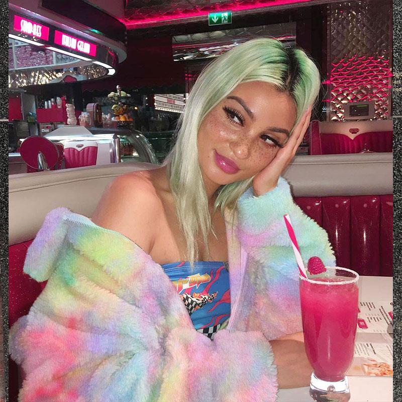 Colorful Gradient Print Teddy Coat-Fuzzy Jackets-Arimonz-Arimonz