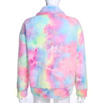 Colorful Gradient Print Teddy Coat-Fuzzy Jackets-Arimonz-Arimonz