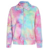 Colorful Gradient Print Teddy Coat-Fuzzy Jackets-Arimonz-Arimonz