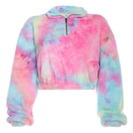 Colorful Gradient Print Teddy Coat-Fuzzy Jackets-Arimonz-Sweatshirt-S-Arimonz