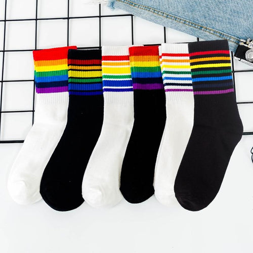 Colorful Rainbow Socks-Socks & Tights-Arimonz-Arimonz
