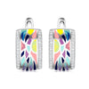 Colorful Sparkling Stud Earrings For Women Clip Earrings Fine Jewelry-Earrings-Arimonz-Arimonz