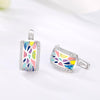 Colorful Sparkling Stud Earrings For Women Clip Earrings Fine Jewelry-Earrings-Arimonz-Arimonz
