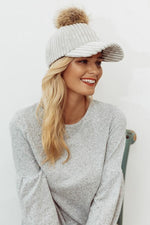 Corduroy Hair Ball Adjustable Hat-Hats-Arimonz-Arimonz