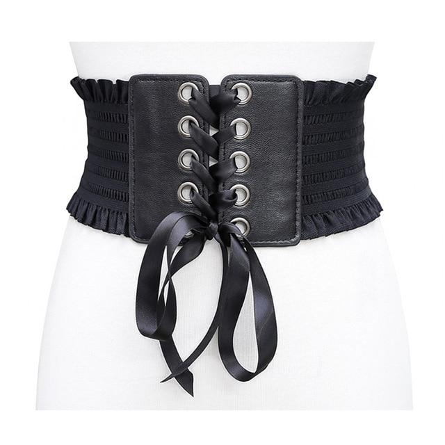 Corset Tassels Elastic Belt-Belts-Arimonz-Black-Arimonz