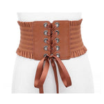 Corset Tassels Elastic Belt-Belts-Arimonz-Brown-Arimonz