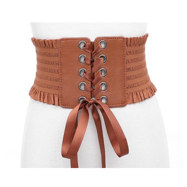 Corset Tassels Elastic Belt-Belts-Arimonz-Brown-Arimonz