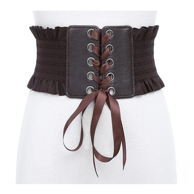 Corset Tassels Elastic Belt-Belts-Arimonz-Coffee-Arimonz