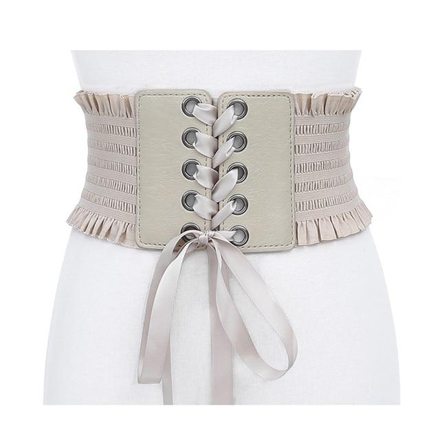 Corset Tassels Elastic Belt-Belts-Arimonz-Khaki-Arimonz