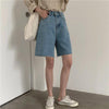 Cotton Denim Shorts Jeans Half Length Short High Waist Biker Shorts-Denim Shorts-Arimonz-Arimonz