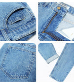Cotton Vintage High Waist Mom Straight Jean-Straight Jeans-Arimonz-Arimonz
