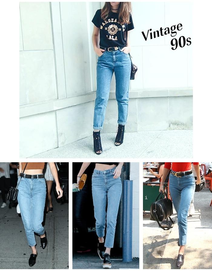 Cotton Vintage High Waist Mom Straight Jean-Straight Jeans-Arimonz-Arimonz