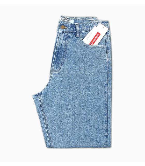 Cotton Vintage High Waist Mom Straight Jean-Straight Jeans-Arimonz-light blue-24-Arimonz