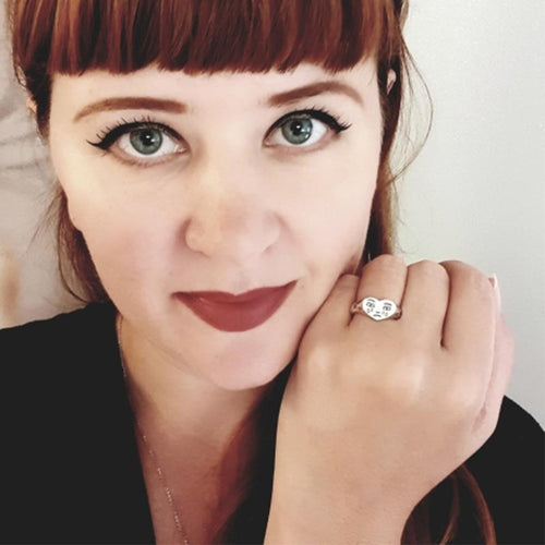 Creative Cry Face Rings for Women Trendy Resizable Ring Jewelry-Rings-Arimonz-Arimonz