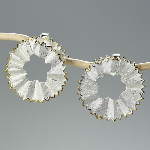 Creative Pencil Shavings Design Stud Earrings for Women Fine Jewelry-Earrings-Arimonz-Arimonz