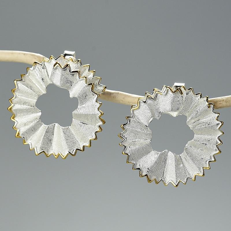 Creative Pencil Shavings Design Stud Earrings for Women Fine Jewelry-Earrings-Arimonz-Arimonz