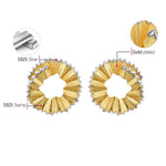 Creative Pencil Shavings Design Stud Earrings for Women Fine Jewelry-Earrings-Arimonz-Arimonz
