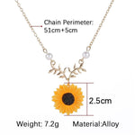 Creative Sunflower Pendant Necklace Vintage Fashion Jewelry Necklaces for Women-Necklaces-Arimonz-Arimonz